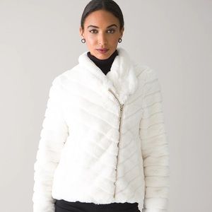 New Faux Fur Moto Jacket WHITE HOUSE BLACK MARKET